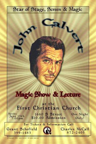 john calvert show-lecture poster